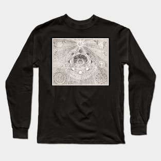 Phases of the Moon /Map Long Sleeve T-Shirt